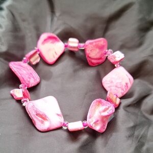 Vibrant Pink Stone Bracelet